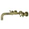 Kingston Brass Roman Tub Faucet, Antique Brass, Wall Mount KS8023BX - alternate 1